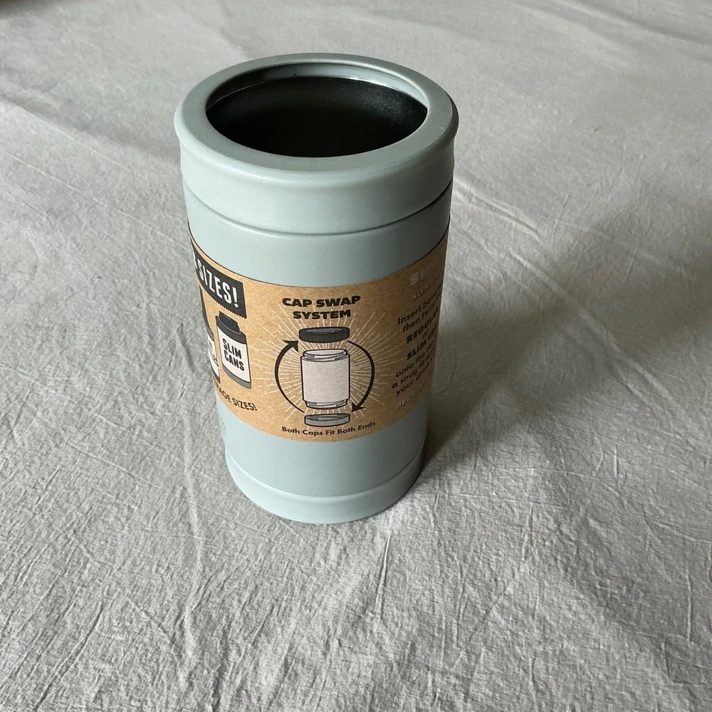 GoSports Outdoors Dualie Drink Insulator Fog Gray Vacuum Insulated Can‎ Cooler